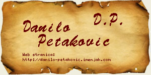 Danilo Petaković vizit kartica